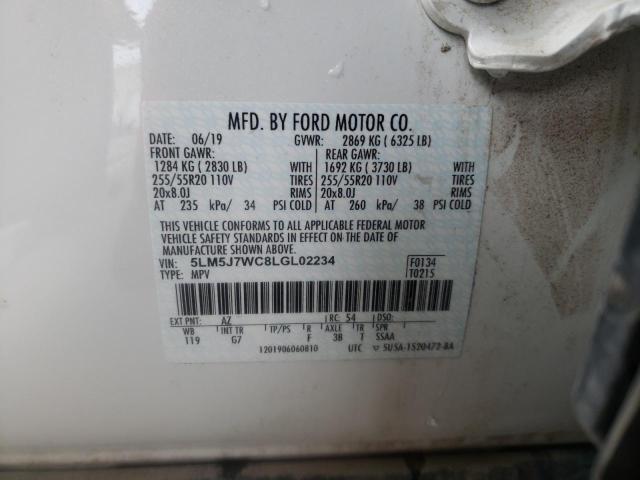 Photo 10 from auction – 2020 LINCOLN AVIATOR RE with VIN 5LM5J7WC8LGL02234