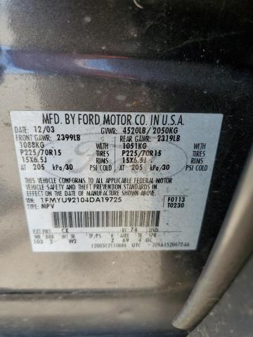 Photo 10 from auction – 2004 FORD ESCAPE XLS with VIN 1FMYU92104DA19725