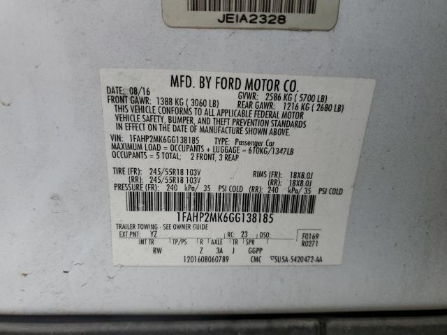 Photo 10 from auction – 2016 FORD TAURUS POL with VIN 1FAHP2MK6GG138185