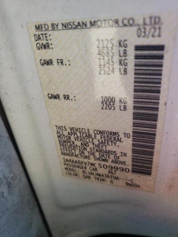 Photo 10 from auction – 2021 NISSAN MAXIMA PLA with VIN 1N4AA6FV7MC509990