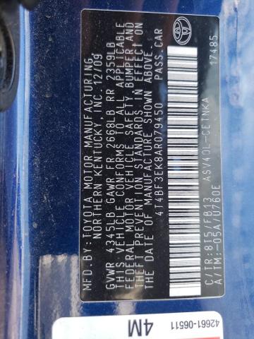 Photo 10 from auction – 2010 TOYOTA CAMRY BASE with VIN 4T4BF3EK8AR079450
