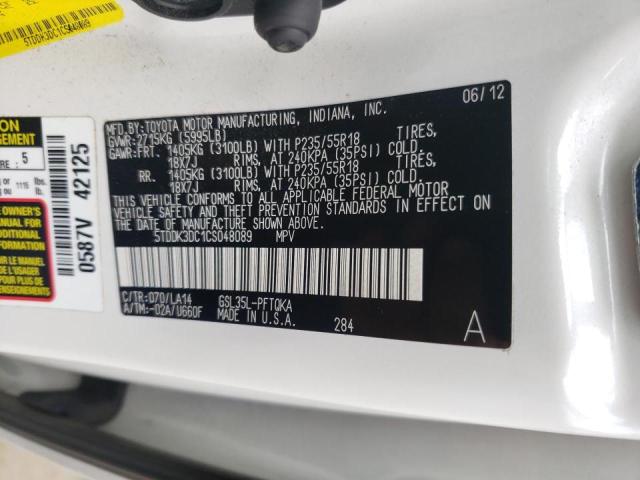Photo 10 from auction – 2012 TOYOTA SIENNA XLE with VIN 5TDDK3DC1CS048089