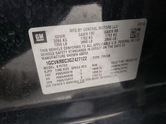 Photo 10 from auction – 2016 CHEVROLET SILVERADO with VIN 1GCVKREC3GZ427122