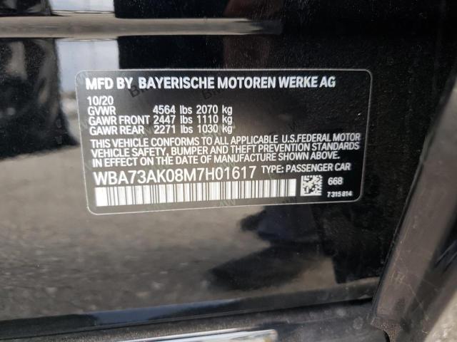Photo 10 from auction – 2021 BMW 228XI with VIN WBA73AK08M7H01617
