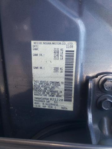 Photo 10 from auction – 2010 NISSAN MAXIMA S with VIN 1N4AA5AP0AC825228