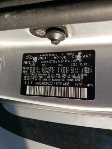 Photo 10 from auction – 2013 HYUNDAI TUCSON GLS with VIN KM8JU3AC7DU701468