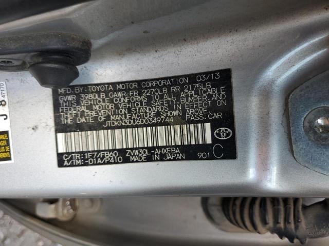 Photo 10 from auction – 2013 TOYOTA PRIUS with VIN JTDKN3DU6D0349744
