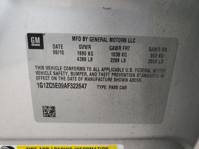 Photo 10 from auction – 2010 CHEVROLET MALIBU 1LT with VIN 1G1ZC5E09AF322647