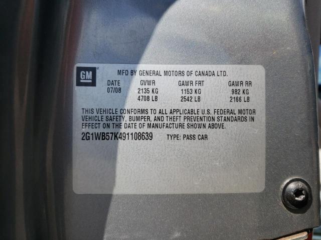 Photo 10 from auction – 2009 CHEVROLET IMPALA LS with VIN 2G1WB57K491108639