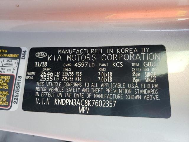 Photo 10 from auction – 2019 KIA SPORTAGE E with VIN KNDPN3AC8K7602357