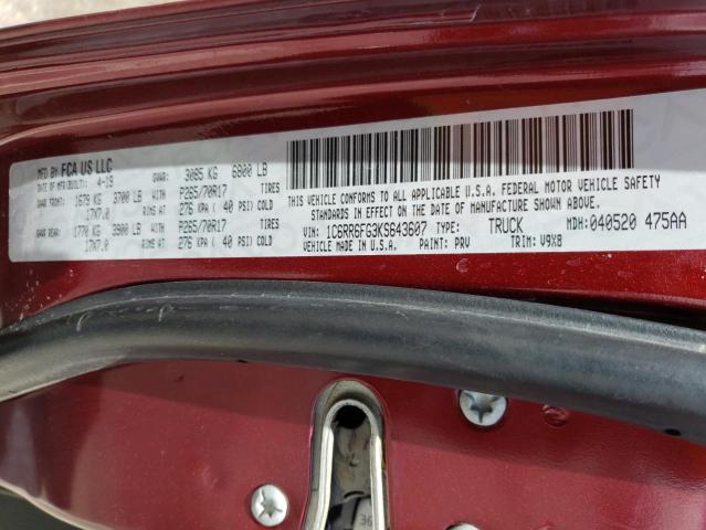 Photo 10 from auction – 2019 RAM 1500 CLASS with VIN 1C6RR6FG3KS643607