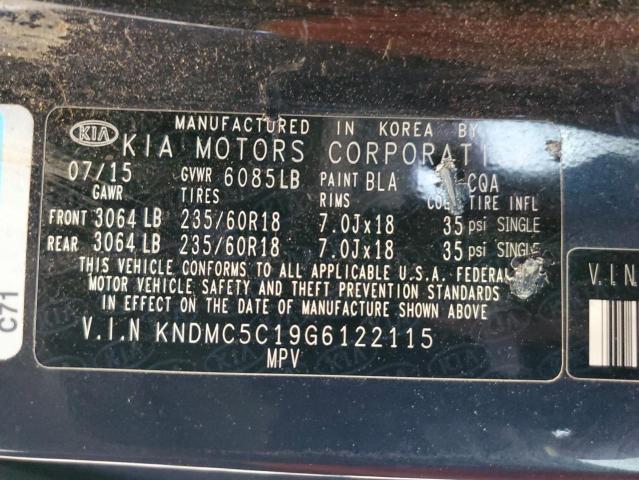 Photo 10 from auction – 2016 KIA SEDONA EX with VIN KNDMC5C19G6122115