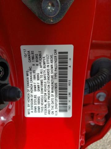 Photo 10 from auction – 2017 HONDA CIVIC LX with VIN 2HGFC2F50HH578026