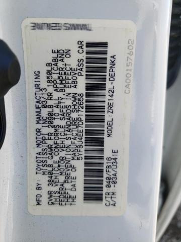 Photo 10 from auction – 2013 TOYOTA COROLLA with VIN 5YFBU4EE7DP172658
