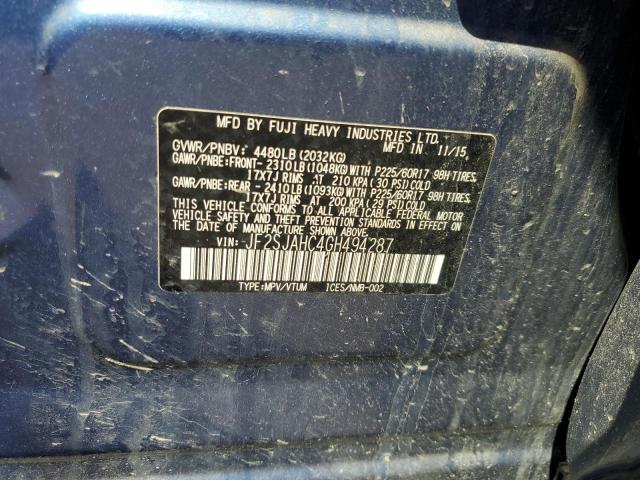 Zdjęcie 10 z aukcji – 2016 SUBARU FORESTER 2 z VIN JF2SJAHC4GH494287