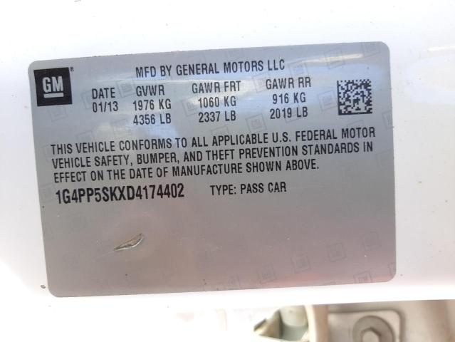 Photo 10 from auction – 2013 BUICK VERANO with VIN 1G4PP5SKXD4174402