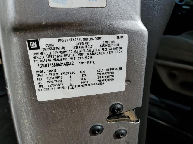 Photo 10 from auction – 2005 CHEVROLET TRAILBLAZE with VIN 1GNDT13S552146442