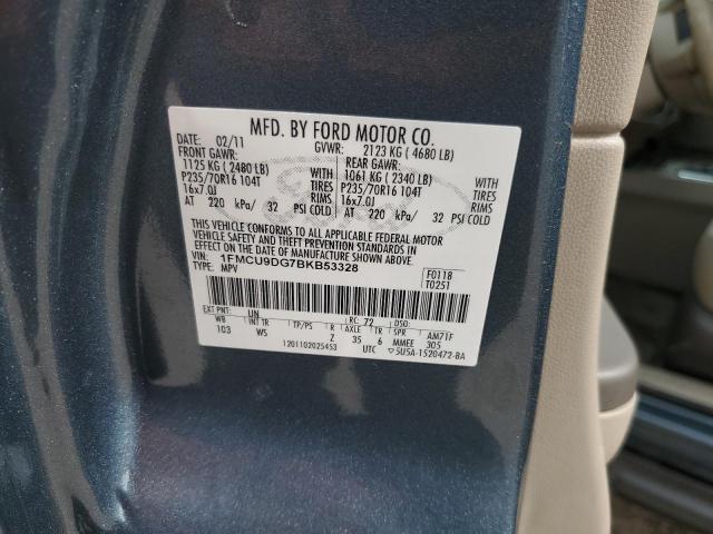 Photo 10 from auction – 2011 FORD ESCAPE XLT with VIN 1FMCU9DG7BKB53328