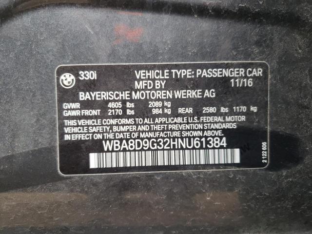 Photo 10 from auction – 2017 BMW 330 XI with VIN WBA8D9G32HNU61384