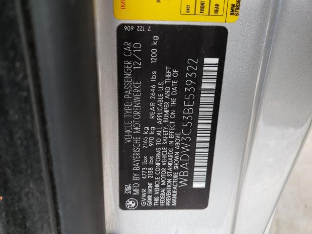 Photo 10 from auction – 2011 BMW 328 I with VIN WBADW3C53BE539322