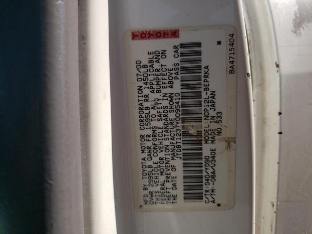 Photo 10 from auction – 2000 TOYOTA ECHO with VIN JTDBT1237Y0095410
