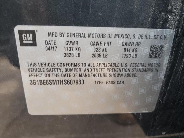 Photo 10 from auction – 2017 CHEVROLET CRUZE LT with VIN 3G1BE6SM7HS607930