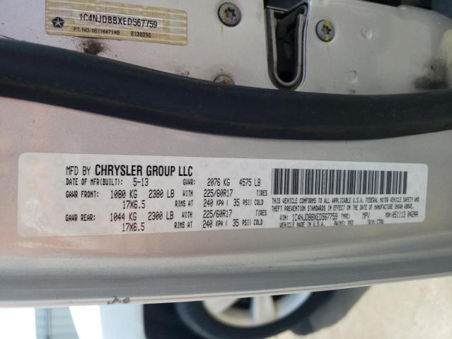 Photo 10 from auction – 2014 JEEP COMPASS SP with VIN 1C4NJDBBXED567759