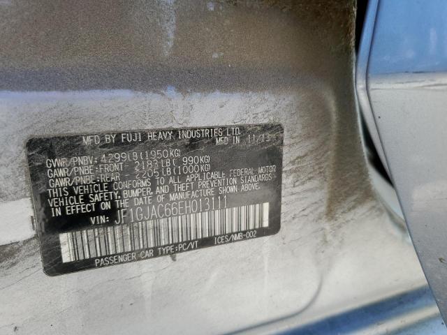 Photo 10 from auction – 2014 SUBARU IMPREZA PR with VIN JF1GJAC66EH013111