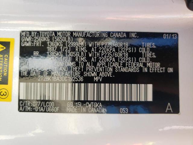 Photo 10 from auction – 2013 LEXUS RX 350 BAS with VIN 2T2BK1BA3DC192536