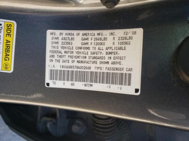 Photo 10 from auction – 2009 ACURA TL with VIN 19UUA96579A002648