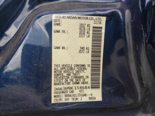 Photo 10 from auction – 2017 NISSAN ALTIMA 2.5 with VIN 1N4AL3AP0HC154684