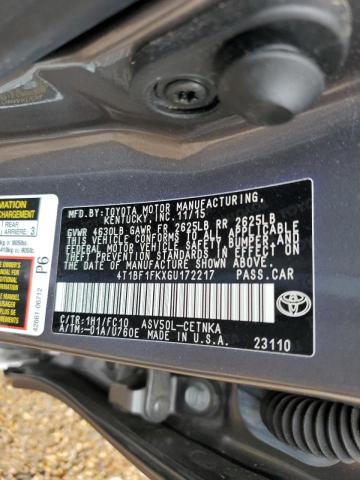 Photo 10 from auction – 2016 TOYOTA CAMRY LE with VIN 4T1BF1FKXGU172217