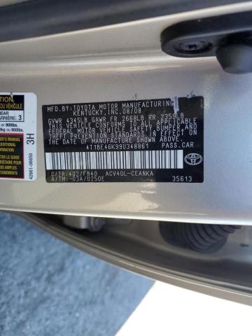 Photo 10 from auction – 2009 TOYOTA CAMRY BASE with VIN 4T1BE46K99U348861