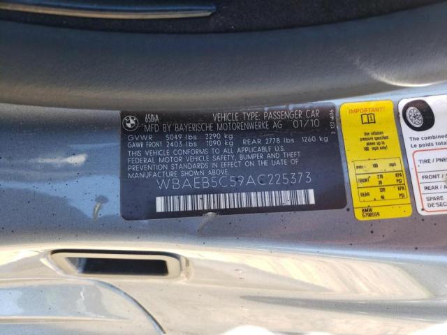Photo 10 from auction – 2010 BMW 650 I with VIN WBAEB5C59AC225373