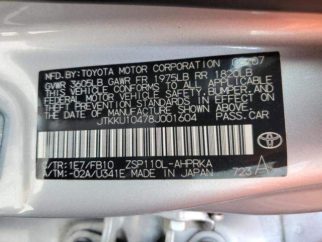 Photo 10 from auction – 2008 TOYOTA SCION XD with VIN JTKKU10478J001604