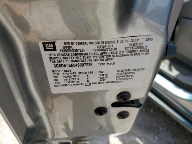Photo 10 from auction – 2004 BUICK RENDEZVOUS with VIN 3G5DA03E54S507228