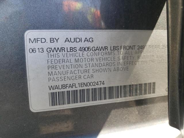 Photo 10 from auction – 2014 AUDI A4 PREMIUM with VIN WAUBFAFL1EN002474