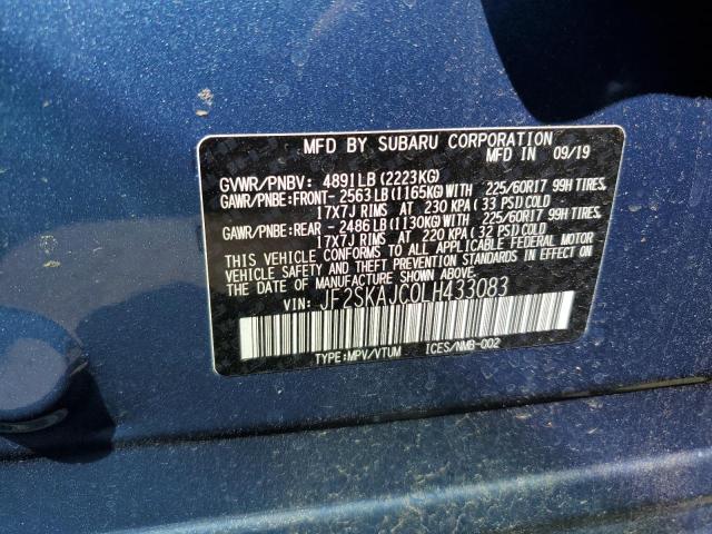 Photo 10 from auction – 2020 SUBARU FORESTER P with VIN JF2SKAJC0LH433083