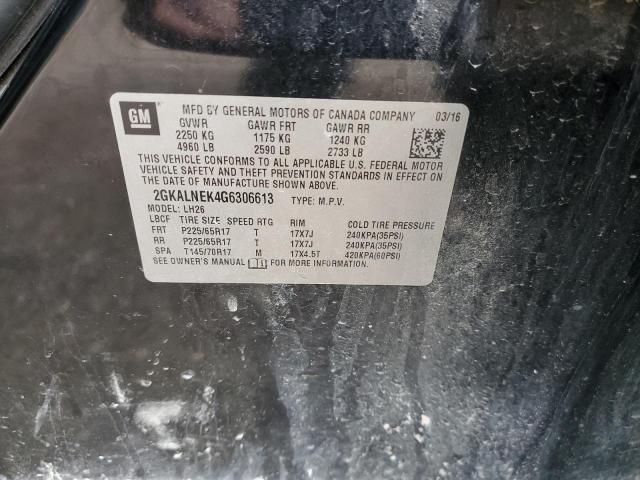 Photo 10 from auction – 2016 GMC TERRAIN SL with VIN 2GKALNEK4G6306613