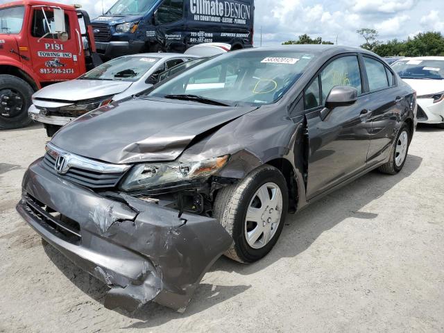 Photo 2 from auction – 2012 HONDA CIVIC LX with VIN 19XFB2F57CE007378