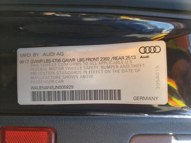Photo 10 from auction – 2018 AUDI A4 PREMIUM with VIN WAUENAF45JN005929
