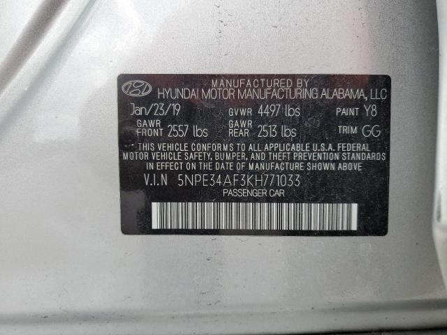 Photo 10 from auction – 2019 HYUNDAI SONATA LIM with VIN 5NPE34AF3KH771033
