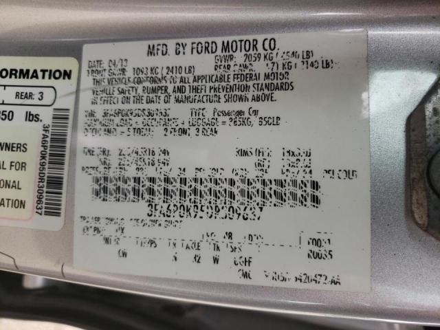 Photo 10 from auction – 2013 FORD FUSION TIT with VIN 3FA6P0K95DR309637