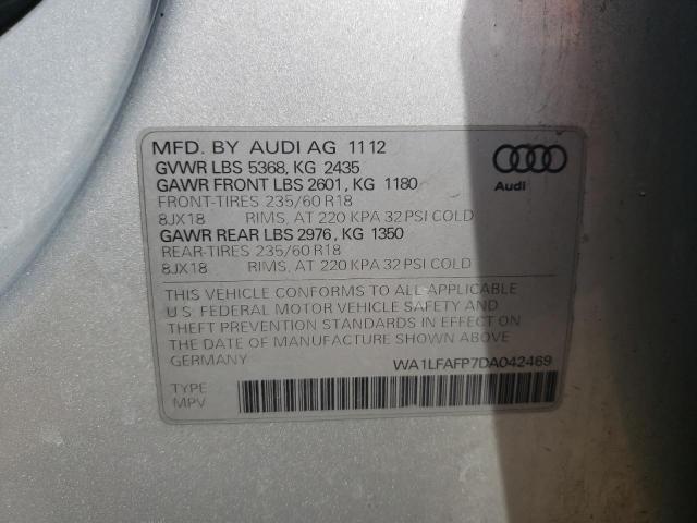 Photo 10 from auction – 2013 AUDI Q5 PREMIUM with VIN WA1LFAFP7DA042469