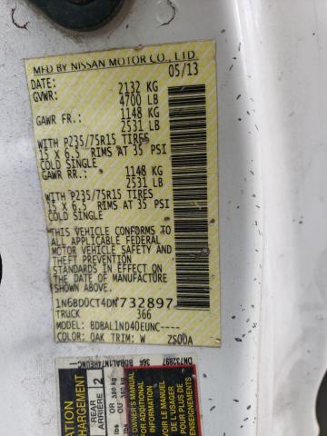 Photo 10 from auction – 2013 NISSAN FRONTIER S with VIN 1N6BD0CT4DN732897