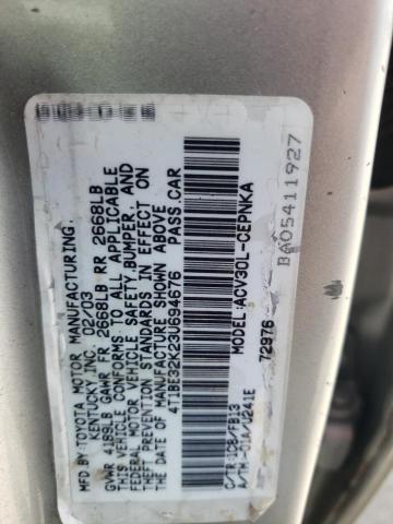 Photo 10 from auction – 2003 TOYOTA CAMRY LE with VIN 4T1BE32K23U694676