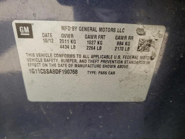 Photo 10 from auction – 2013 CHEVROLET MALIBU 1LT with VIN 1G11C5SA8DF190768