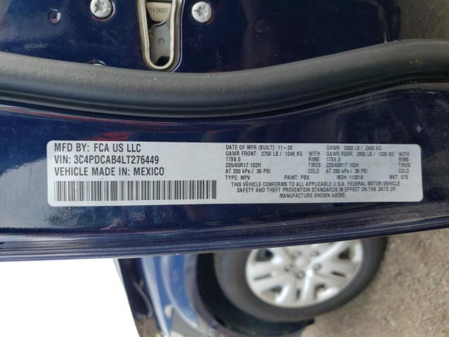 Photo 10 from auction – 2020 DODGE JOURNEY SE with VIN 3C4PDCAB4LT276449