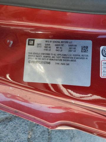 Photo 10 from auction – 2018 CHEVROLET CAMARO LT with VIN 1G1FB1RX2J0107846