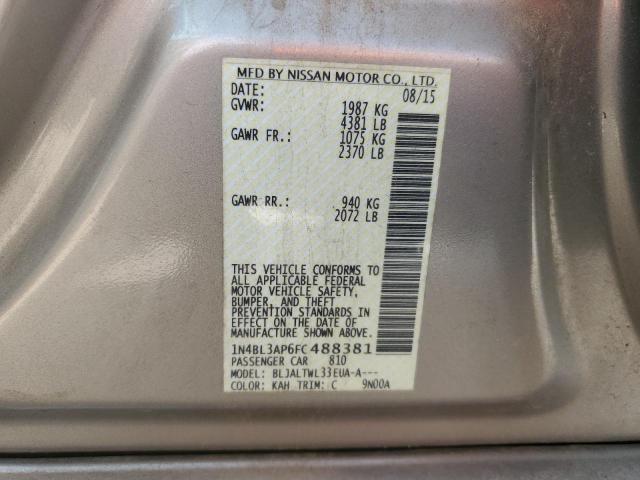 Photo 10 from auction – 2015 NISSAN ALTIMA 3.5 with VIN 1N4BL3AP6FC488381